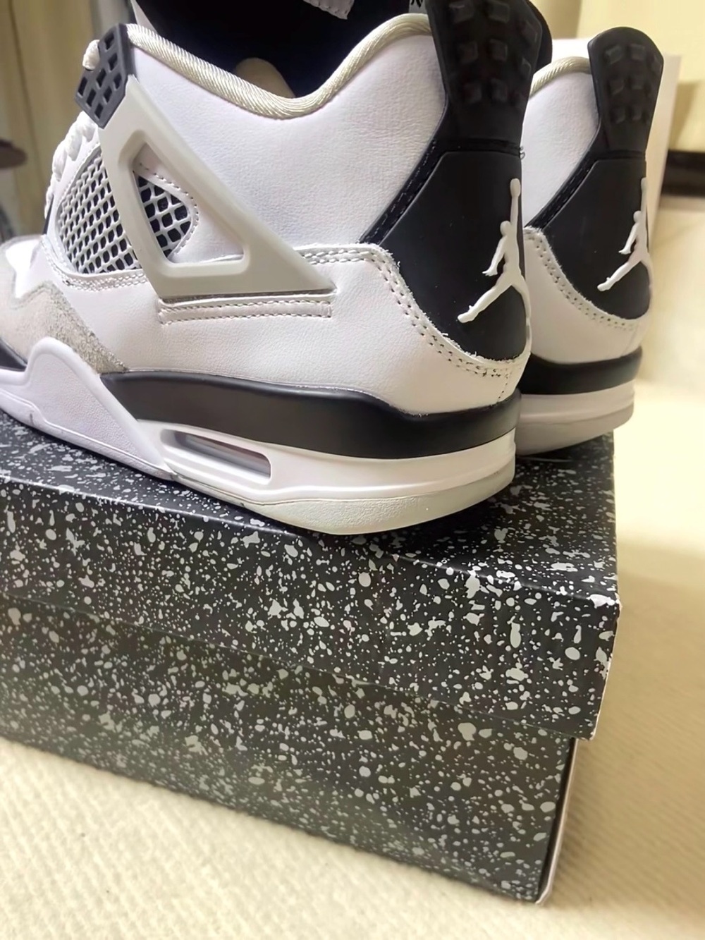 Jordan 4 Retro Military Black -Men's Classic Sneakers Shoes - Picture 5 of 5